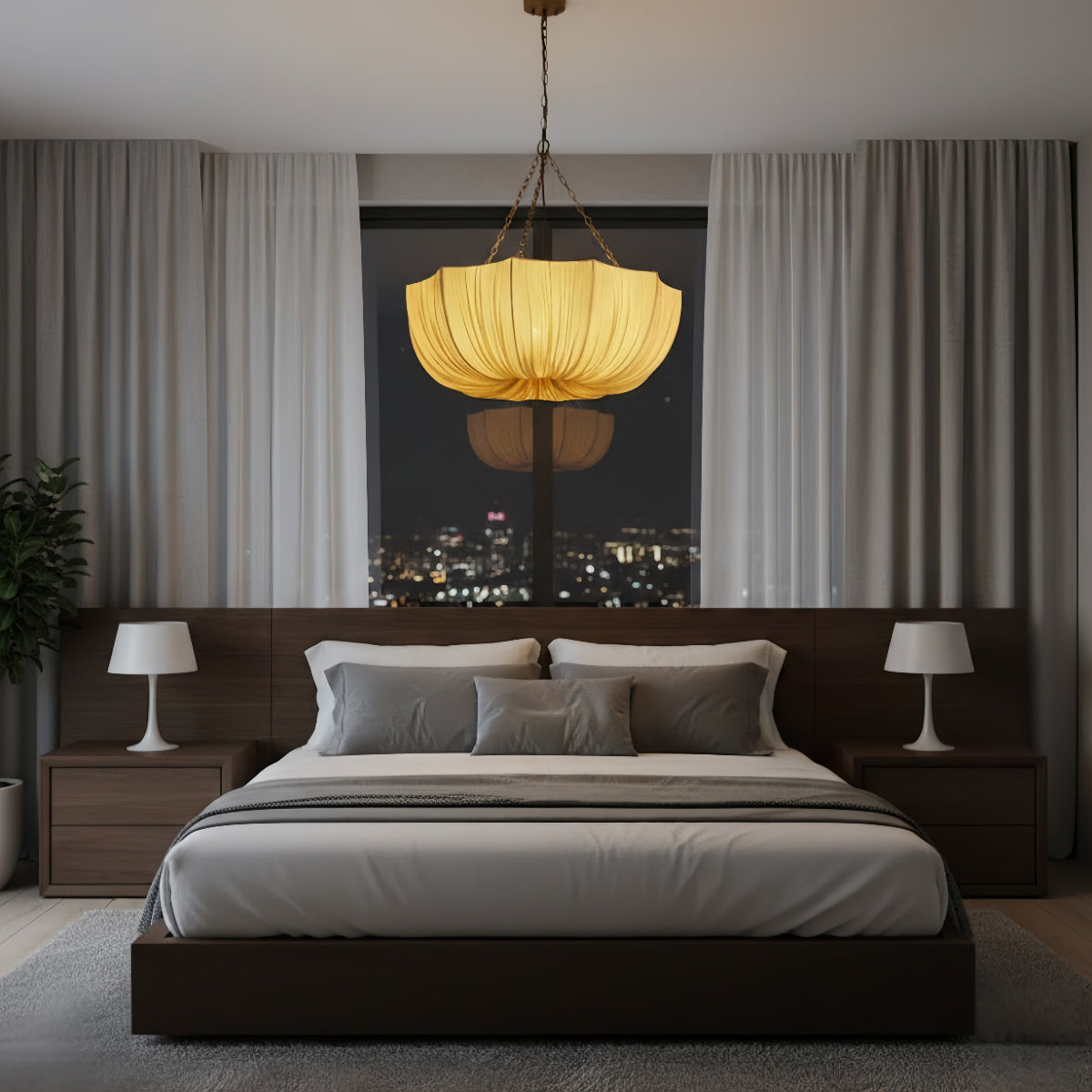 Modern Fabric Pendant Light